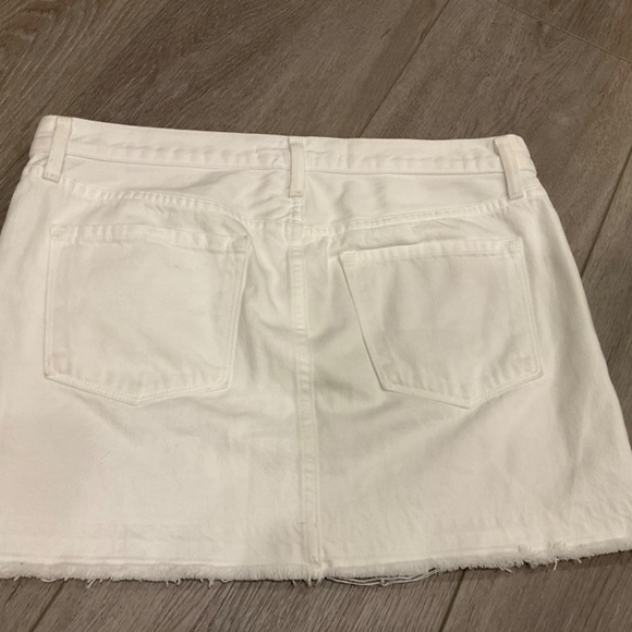 J BRAND Skirt Bonny Denim White Raw Hem Button Fly Waist 27 - Picture 9 of 9